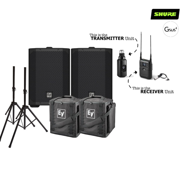 Sydney PA Hire | Portable Speaker Stereo Pack | EV Everse 8 | All Battery Powered & Wireless Setup | Per Night