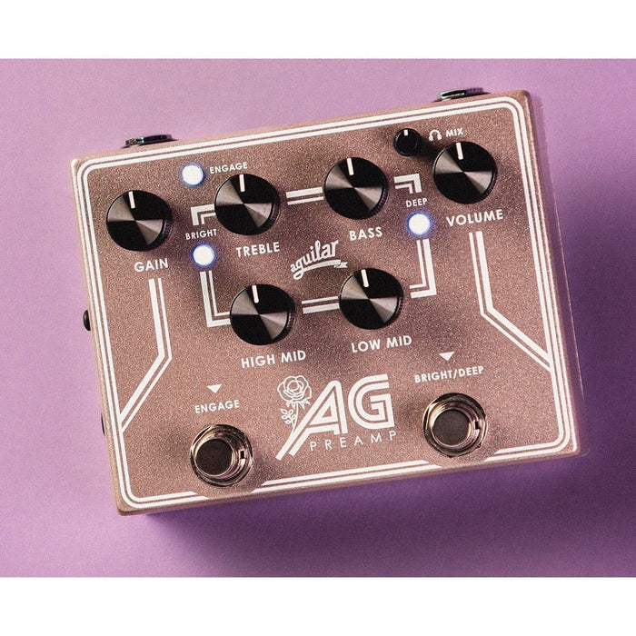 Aguilar | AG PREAMP | Rose Gold Limited Edition | Preamp DI Box w/ 4 - Band EQ (AG - AGPREBCAM) - Gsus4