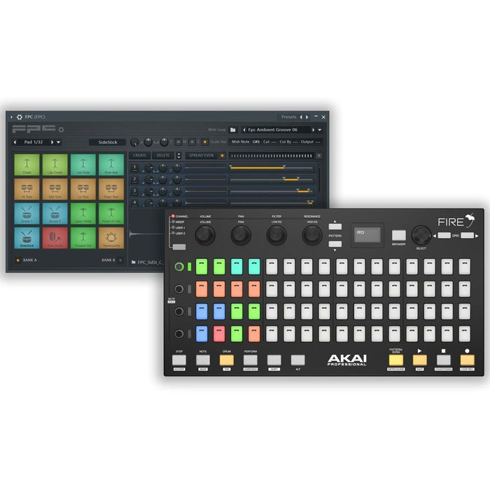 AKAI | FIRE | Dedicated Hardware Controller for FL Studio (inc. FL Studio Fruity Fire Edition) (69/FIRE) - Gsus4