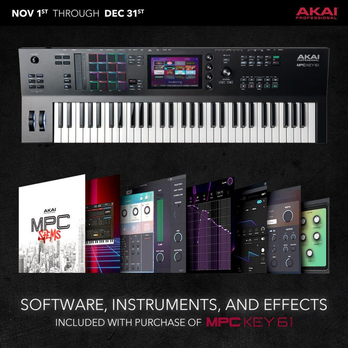AKAI | MPC KEY 61 | Standalone Production Keyboard Synthesizer | w/ Semi - Weighted Keys (69/MPC - KEY61) - Gsus4