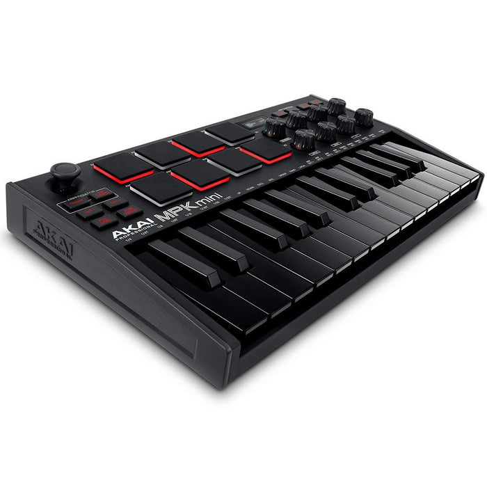 AKAI | MPK Mini MK3 | Compact Keyboard & Pad Controller w/ Encoders & Software | Black (69/MPKMINI3 - BK) - Gsus4