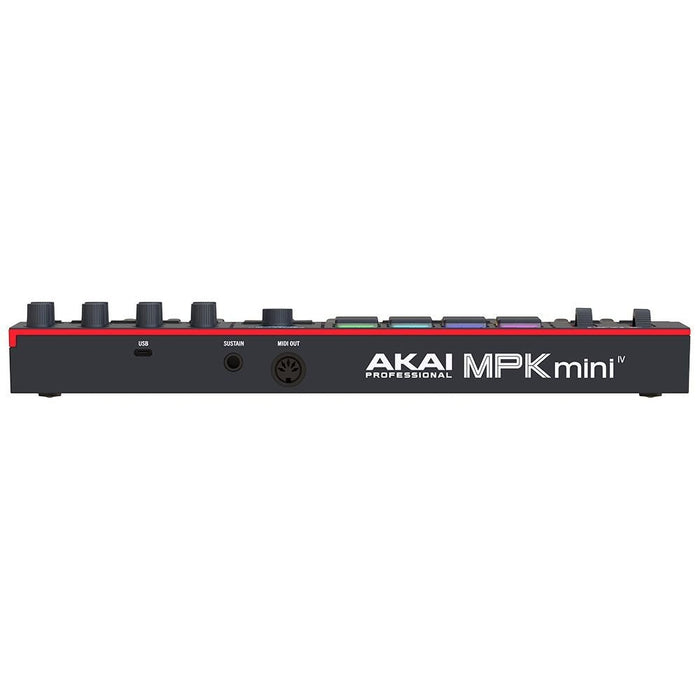 AKAI | MPK Mini MK4 | Compact Keyboard & Pad Controller w/ Encoders & Software (69/MPKMINI4-BK) - Gsus4
