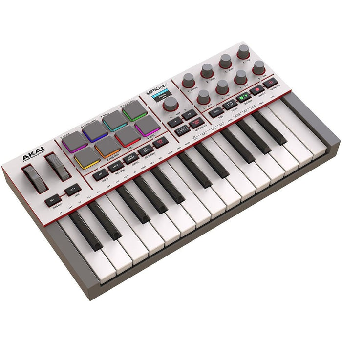 AKAI | MPK Mini MK4 | Compact Keyboard & Pad Controller w/ Encoders & Software (Grey) (69/MPKMINI4-GR) - Gsus4