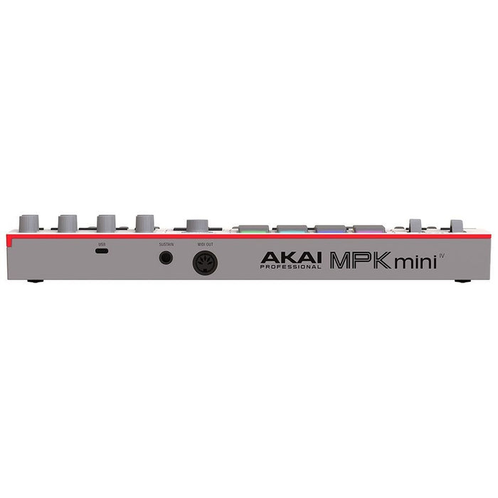 AKAI | MPK Mini MK4 | Compact Keyboard & Pad Controller w/ Encoders & Software (Grey) (69/MPKMINI4-GR) - Gsus4