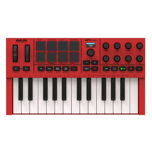 AKAI | MPK Mini MK4 | Compact Keyboard & Pad Controller w/ Encoders & Software (Red) (69/MPKMINI4-RD) - Gsus4