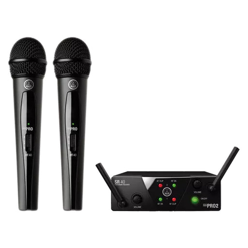 AKG WMS40 Mini US25 Wireless Microphone System Dual Vocal Handheld Mic A+C (AKG-3350X00050) - Gsus4