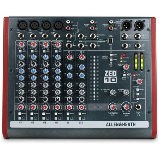 Allen & Heath | ZED - 10 | 10Ch Multi Purpose USB Mixer (AH ZED10) - Gsus4