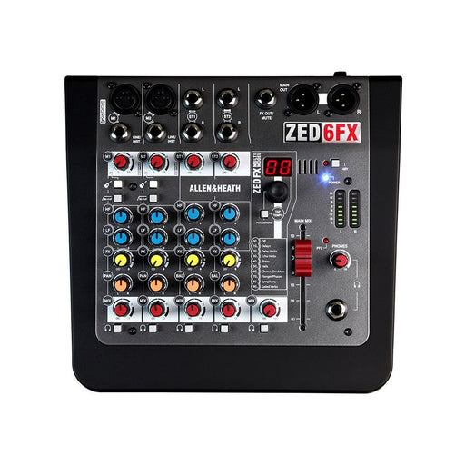 Allen & Heath | ZED - 6FX | 6Ch Compact Mixer w/ FX | 2x Mic & Line, 2x Stereo Inputs w/ 2 Band EQ (AH ZED6FX) - Gsus4