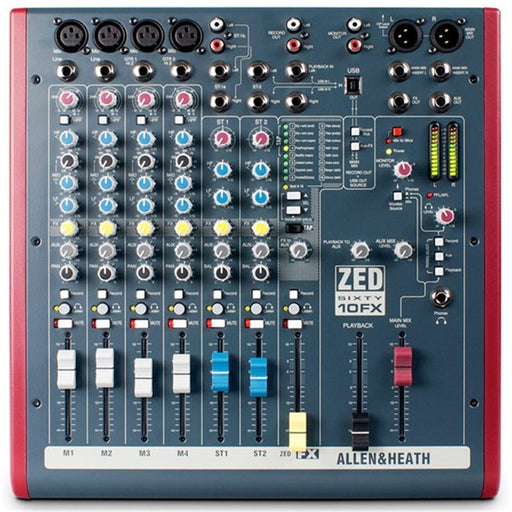 Allen & Heath | ZED60 - 10FX | Multi Purpose USB Mixer | w/ Built - in FX (AH ZED60 - 10FX) - Gsus4