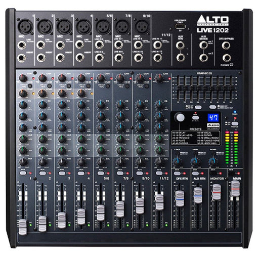 ALTO | Live 1202 | 12 - Channel 2 - Bus Mixer w/ USB & Effects (57/LIVE1202) - Gsus4