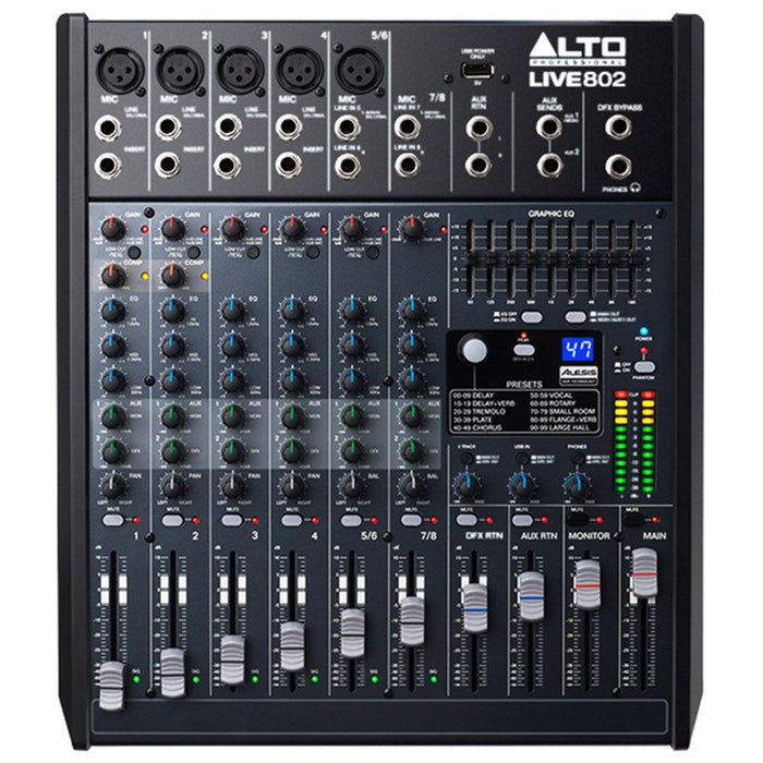 ALTO | Live 802 | 8 - Channel 2 - Bus Mixer w/ USB & Effects (57/LIVE802) - Gsus4