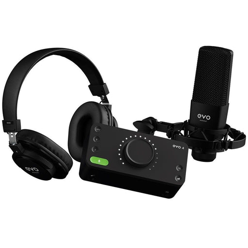 Audient EVO 4 SRB Bundle | Includes EVO4, Condenser Mic & Headphones (AUD-EVO4 SRB) - Gsus4
