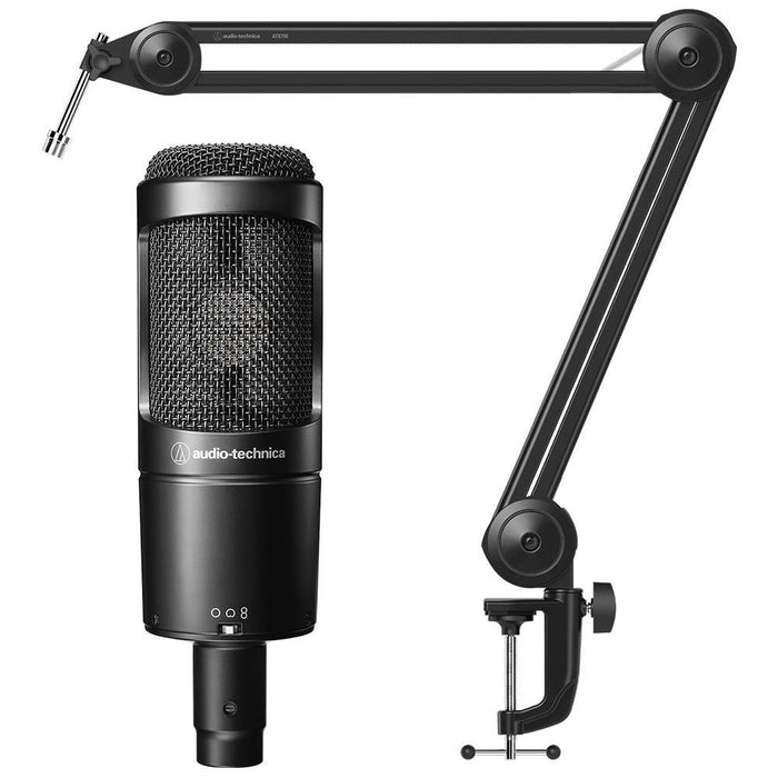 Audio Technica AT2050 Large Diaphragm Multi - Pattern Condenser w/ Boom Arm (ATAT2050BOOM) - Gsus4