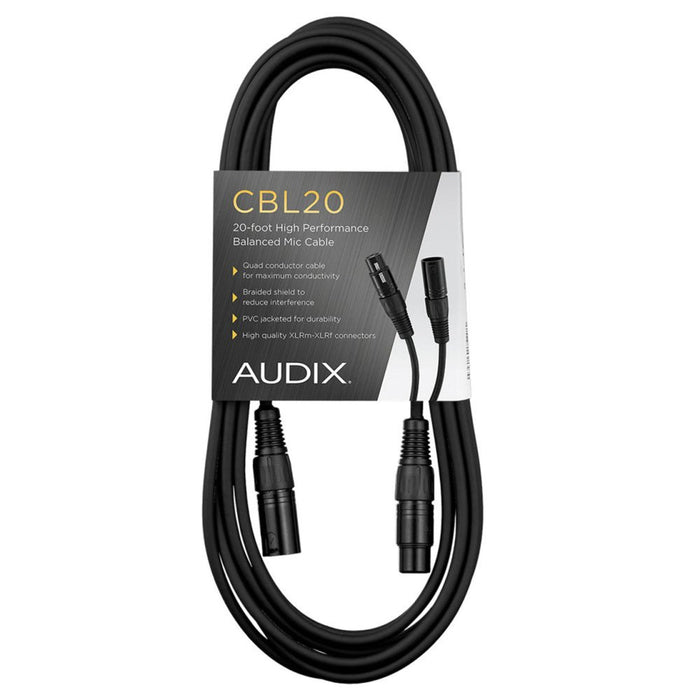 Audix ADX - CBL20 20ft/6m XLR - XLR Mic Cable (ADX - CBL20) - Gsus4
