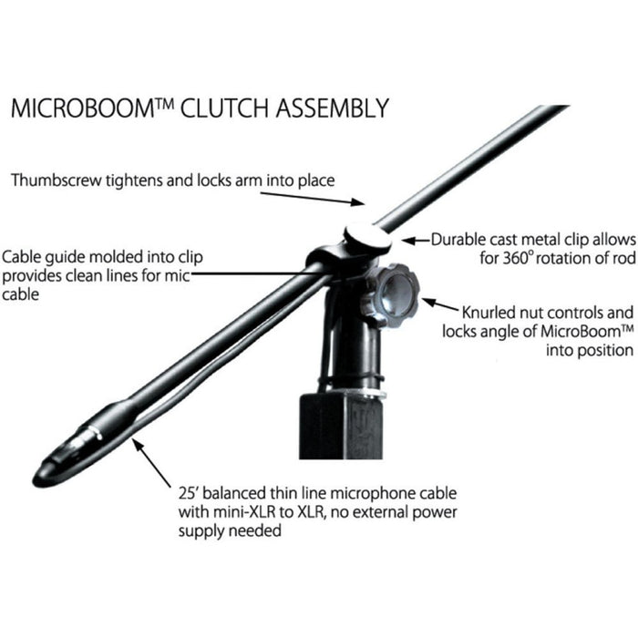 Audix ADX - MB8455W - HC Microboom System White 84" W/ M1255BHC (ADX - MB8455W - HC) - Gsus4