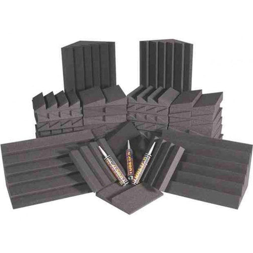 Auralex AlphaDSTKit: 64 x Panels 4 x Bass Traps - Charcoal / Charcoal (62/ALPHACHA-CHA) - Gsus4