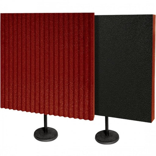 Auralex DeskMax Portable Stand Mounted Absorption Panels Burgundy (Pair) (62/DESKMAXBUR) - Gsus4