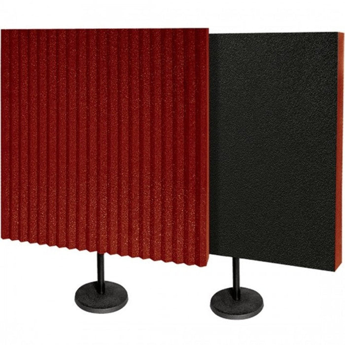 Auralex DeskMax Portable Stand Mounted Absorption Panels Burgundy (Pair) (62/DESKMAXBUR) - Gsus4