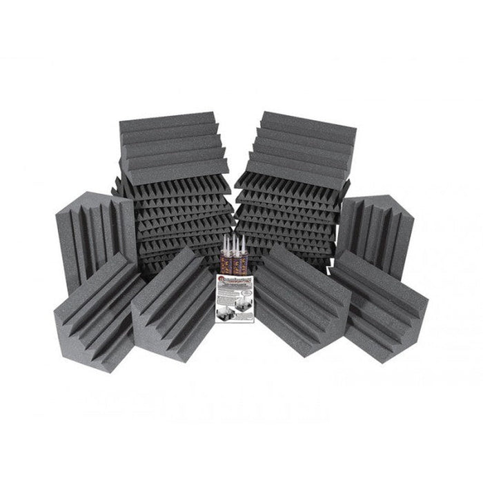Auralex Project2Kit: 24 x Panels 8 x Bass Traps - Charcoal / Charcoal (62/PROJ2CHA-CHA) - Gsus4