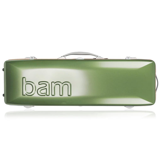 BAM GRAFFITI Hightech Oblong Violin Case with Back Pocket - Green / Orange Version (GRAF2018XLVO) - Gsus4