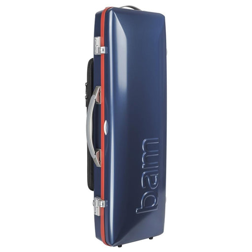 BAM GRAFFITI Hightech Oblong Violin Case with Back Pocket - Navy Blue / Red Version (GRAF2018XLBR) - Gsus4