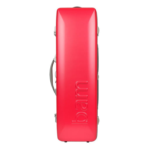 BAM GRAFFITI Hightech Oblong Violin Case with Back Pocket - Raspberry Red / Silver Version (GRAF2018XLRS) - Gsus4
