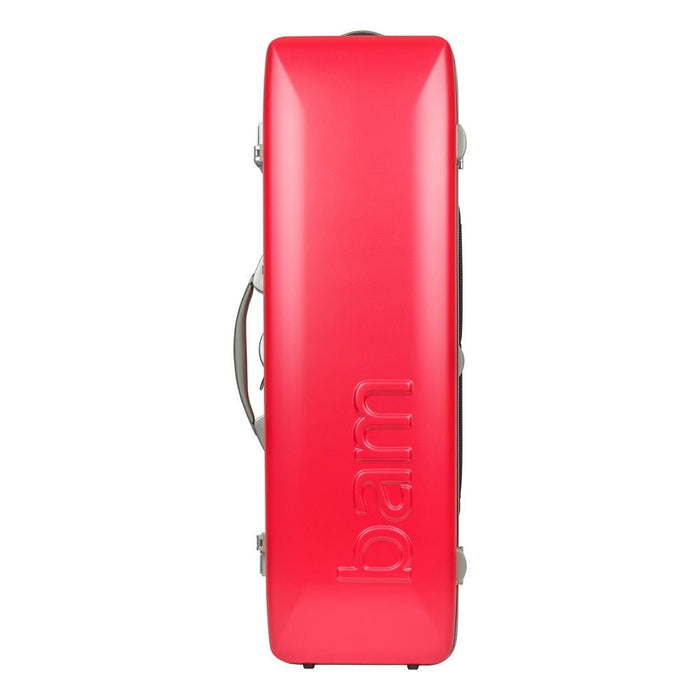 BAM GRAFFITI Hightech Oblong Violin Case with Back Pocket - Raspberry Red / Silver Version (GRAF2018XLRS) - Gsus4