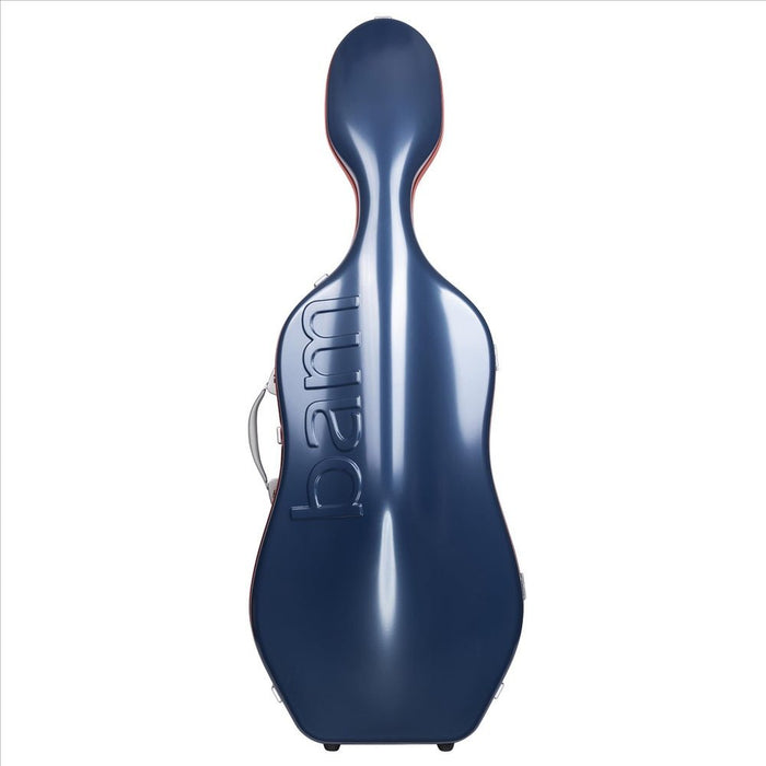 BAM GRAFFITI Hightech Slim Cello Case - Navy Blue / Red Version (GRAF1005XLBR) - Gsus4