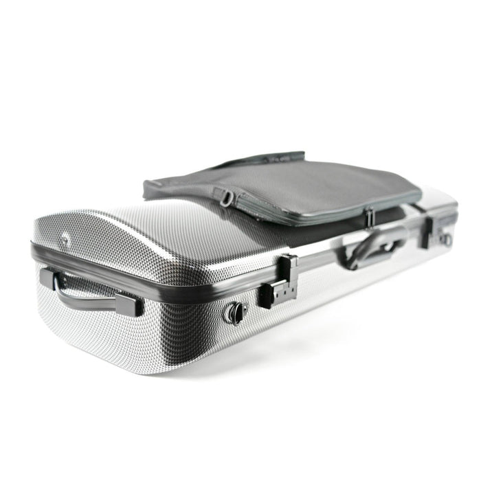 BAM HIGHTECH Oblong Viola Case with Pocket - Silver Carbon (2202XLSC) - Gsus4