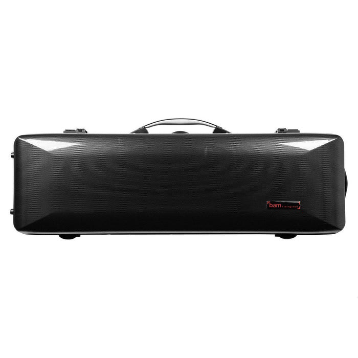 BAM HIGHTECH Oblong Violin Case with Back Pocket - Black Carbon (2018XLC) - Gsus4