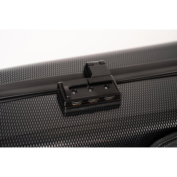 BAM HIGHTECH Oblong Violin Case with Back Pocket - Black Carbon (2018XLC) - Gsus4