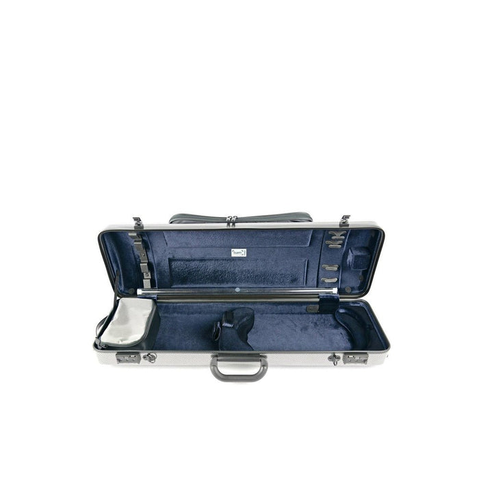 BAM HIGHTECH Oblong Violin Case with Pocket - Silver Carbon (2011XLSC) - Gsus4
