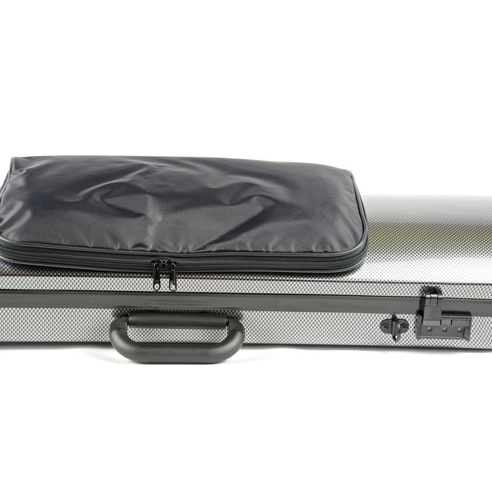 BAM HIGHTECH Oblong Violin Case with Pocket - Silver Carbon (2011XLSC) - Gsus4