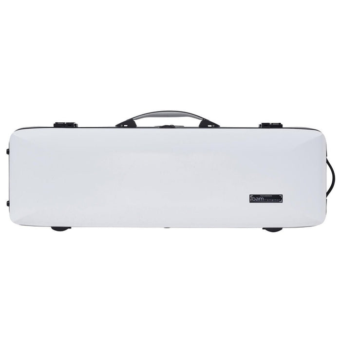 BAM ICE SUPREME Hightech Oblong Violin Case with Back Pocket - White / Black Version (ICE2018XLWN) - Gsus4