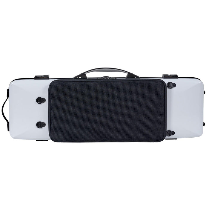 BAM ICE SUPREME Hightech Oblong Violin Case with Back Pocket - White / Black Version (ICE2018XLWN) - Gsus4