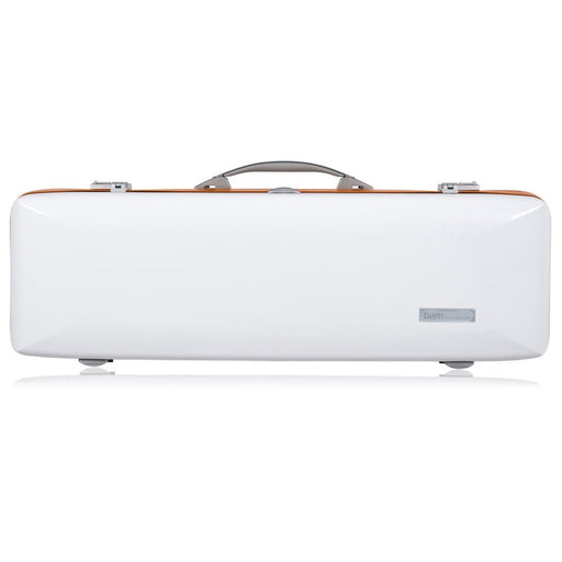 BAM ICE SUPREME Hightech Oblong Violin Case with Back Pocket - White / Orange Version (ICE2018XLWO) - Gsus4