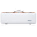 BAM ICE SUPREME Hightech Oblong Violin Case with Back Pocket - White / Orange Version (ICE2018XLWO) - Gsus4