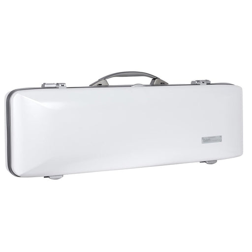 BAM ICE SUPREME Hightech Oblong Violin Case with Back Pocket - White / Silver Version (ICE2018XLWS) - Gsus4