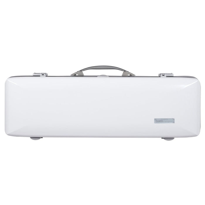 BAM ICE SUPREME Hightech Oblong Violin Case with Back Pocket - White / Silver Version (ICE2018XLWS) - Gsus4