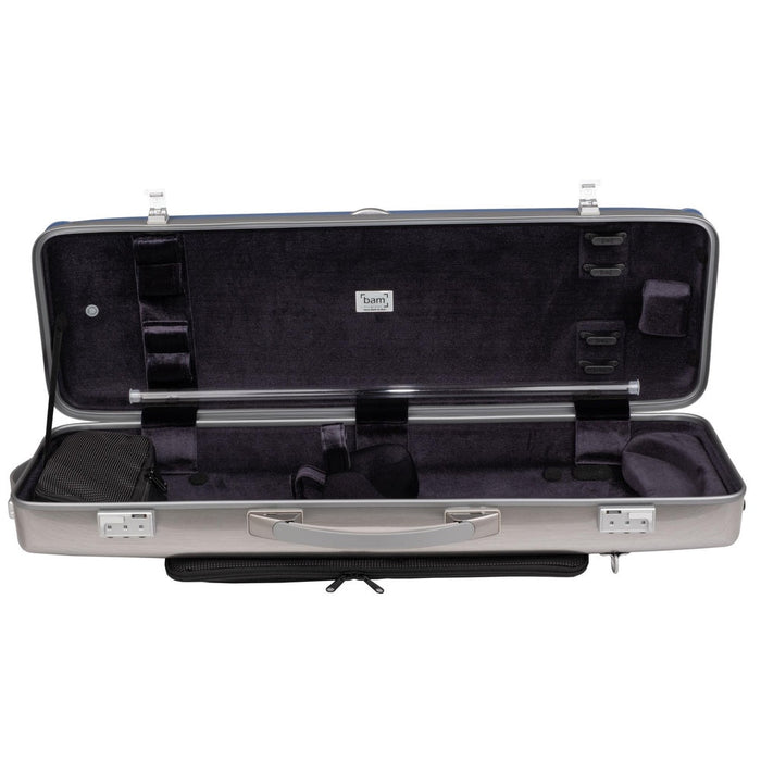 BAM L'ETOILE Hightech Oblong Violin Case with Back Pocket - Ocean Blue (ET2018XLBO) - Gsus4