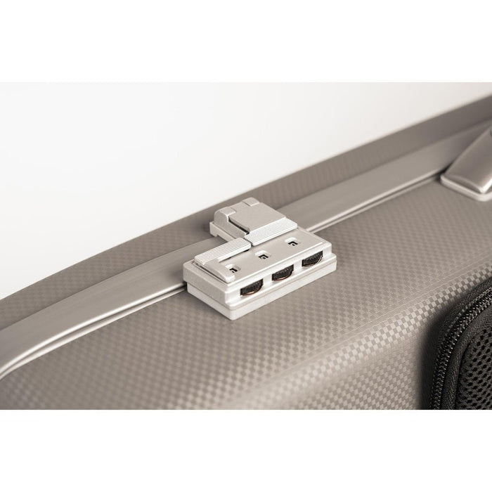 BAM PANTHER Hightech Oblong Violin Case with Back Pocket - Grey (PANT2018XLG) - Gsus4