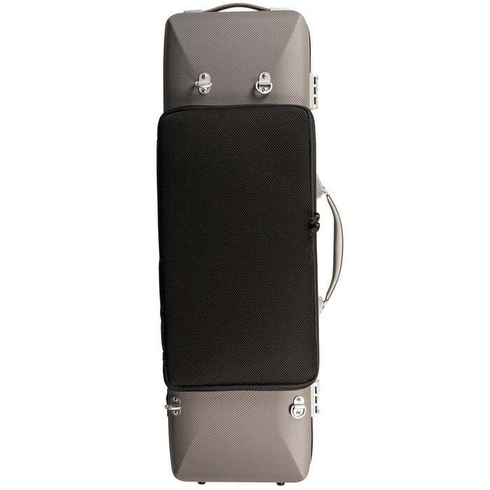 BAM PANTHER Hightech Oblong Violin Case with Back Pocket - Grey (PANT2018XLG) - Gsus4