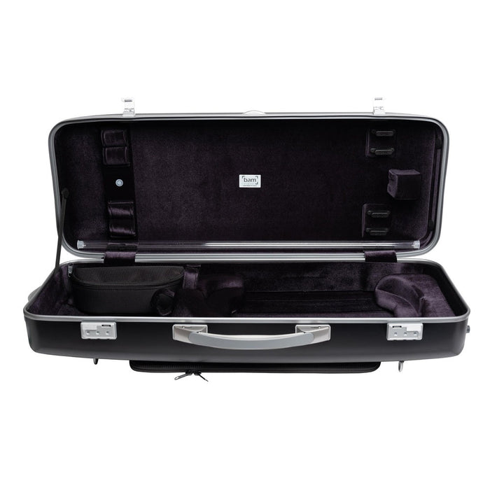 BAM SUPREME Hightech Oblong Viola Case with Back Pocket - Black / Black Version (SUP5301XLNN) - Gsus4