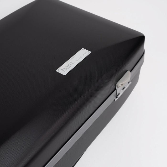 BAM SUPREME Hightech Oblong Viola Case with Back Pocket - Black / Silver Version (SUP5301XLNS) - Gsus4