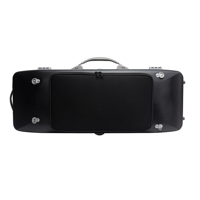 BAM SUPREME Hightech Oblong Viola Case with Back Pocket - Black / Silver Version (SUP5301XLNS) - Gsus4