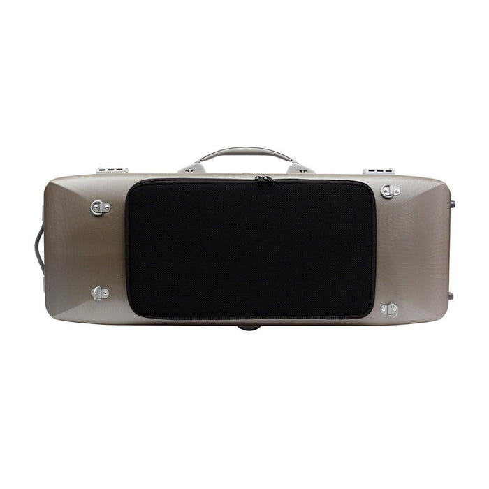 BAM SUPREME Hightech Oblong Viola Case with Back Pocket - Champagne / Silver Version (SUP5301XLCS) - Gsus4