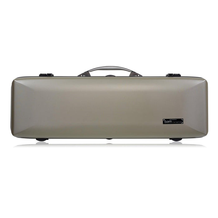 BAM SUPREME Hightech Oblong Violin Case with Back Pocket - Champagne / Black Version (SUP2018XLCN) - Gsus4