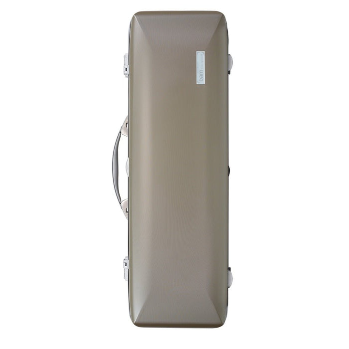 BAM SUPREME Hightech Oblong Violin Case with Back Pocket - Champagne / Silver Version (SUP2018XLCS) - Gsus4