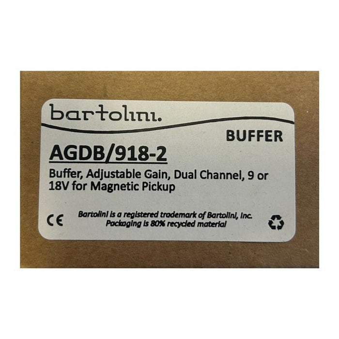 Bartolini AGDB/918-2 Dual Channel, Adjustable Gain Buffer for Magnetic Pickup (BARAGDB9182) - Gsus4
