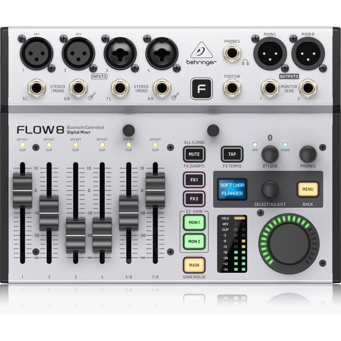 Behringer Flow - 8 8ch Dig. Usb Mixer W/ Bluetooth (450643) - Gsus4